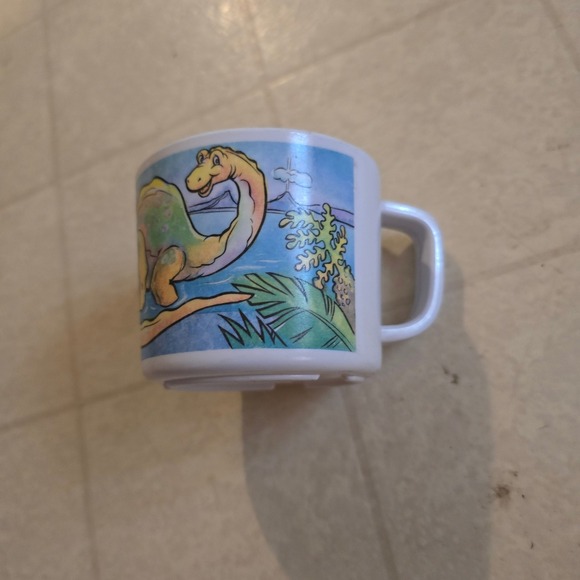 Zak Designs Other - Zak Designs Mug 1993 Dinosaur Kids White Vintage 90s Plastic Brontosaurus Cup